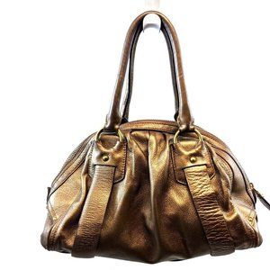 Banana Republic Brown Bronze Leather Satchel Bag